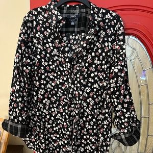 Chaps floral button-up shirt